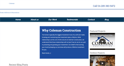 Desktop Screenshot of colemanconstruction.net